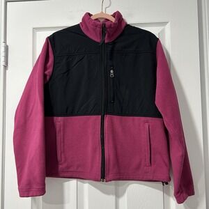 Columbia Women's Size Medium Full Zip Fleece Jacket Purple and Black Winter Coat
